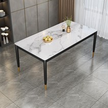 아우스 KC 6인용 4인용식탁세트 대리석무늬 강화유리식탁 세트 모던식탁의자 북유럽풍식탁 다이닝테이블 식탁세트의자, 식탁 단품 100cm