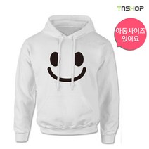 스마일 후드티셔츠 (원하는 문구 인쇄가능 이모티콘 표정 인쇄)