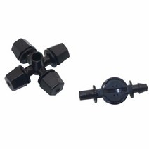 관수자재 점적호스 관수호스 점적관수 블랙 크로스 안개 스프레이 노즐 정원 분무기 드립 방지 냉각 미스트 시스템 14 분무 압력 20 개