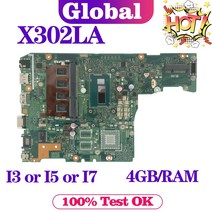 KEFU F302LA 메인 보드 F302LJ X302LJ X302LA P302LA P302LJ 노트북 마더 보드 I3 I5 I7 4 세대/5 세대 CPU 4GB/RAM UMA/V, I3-5005U UMA 4GB