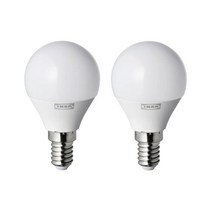 거실조명 LED 전구 E14 250 루멘 구형 오팔 화이트 뤼에트 2개