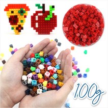 툭툭블럭 100g 9mm 나노블럭 디폼블럭 폼폼블럭, 03) G3빨강