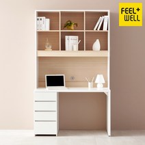 필웰 레트라4단서랍장상부책상세트1200X600 오픈형, 메이플서랍:메이플상판