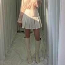 써니블랑 러브미 트위드 플리츠 미니스커트 허리밴딩 국내제작 테니스치마 트위드스커트