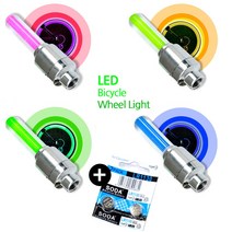 DAPARA 자전거 휠 라이트 LED 밸브 라이트 안전등 후미등 전조등 휠라이트 퀵보드, 밸브-레드+건전지