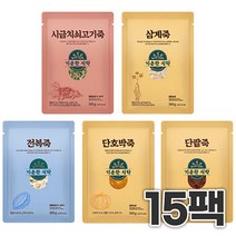 기운찬식탁 죽 300g [15개SET] 시금치쇠고기죽 3개 + 삼계죽 3개 + 전복죽 3개 + 단호박죽 3개 + 단팥죽 3개