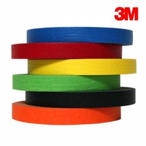 3M 2P 실리콘 보수작업 칼라 마스킹테이프 산업용 고내열 칠보호 차량도장, 투디코 적색
