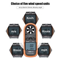 풍속계 풍향계 바람 측정 휴대용 풍속 측정기 게이지 공기 유량계 야외 항해 낚시 패러글라이더 표시기 사냥