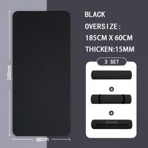 자충매트 발포매트특대형 백패킹 롤 군대 매트리스 캠핑 탄소 장박 이너 군용 육각 185x60CM 두께 미끄럼, 04 185x60x1.5cm Black