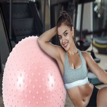 마사지 짐볼 65CM 임산부 코어운동 필라테스 밸런스 돌기형 등 롤링, 베이비핑크