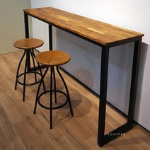 푸른숲가구 티크 원목 홈바테이블 좁은테이블 홈카페 아일랜드식탁, 1200x430x750
