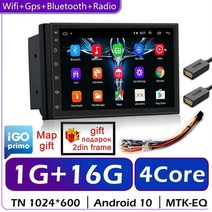 안드로이드올인원 안드로이드오토 android 10 2 din 자동차 라디오 멀티미디어, 1g 16g 4코어