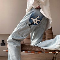 연청일자바지 아메카지스트릿 연청바지코디 디자인감각 보이핏 볼륨 고가 스트레이트핏 XZ606K149 P60 4994806910
