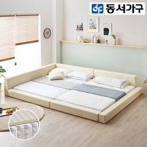 동서가구 네티 가드형 패밀리침대 Q+Q (케미컬50T), 진그레이