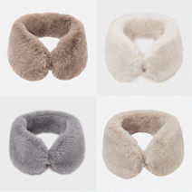 [앙상블] 보석 자석 페이크 퍼 머플러 목도리 겨울 스카프 목 털 인조 여성