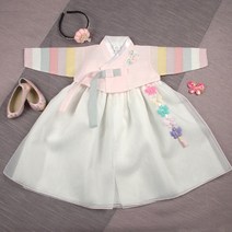 [럭셔리한복] 136.연분홍날개(여) _ 아동한복 여아한복 돌한복 유아 아이한복 물실크원단 색동 저고리 이중치마 전통스타일