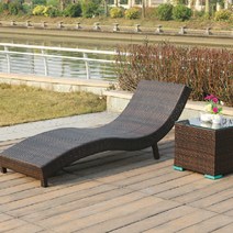 DAIT 야외 썬베드 수영장 펜션 비치 의자 라탄 테라스 소파, 야외라탄썬베드의자