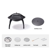 화로대테이블 난로테이블 캠핑화로테이블 TANZHEZHE-로스팅 스토브 정원 그릴 화로 테이블 야외 난방 실