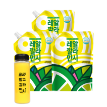 바로푸드 레알 깔라만시 원액 1L + 보틀, 3개