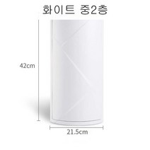 뉴타임즈14 욕실 회전설치물 가설화장실 삼각샤워벽 욕실수납장 회전화장실 화장실 벽모퉁이 D2e15 A8, 화이트 중2층, 1개