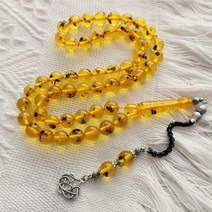 여성 패션 팔찌 빈티지 팔지 Tasbih 묵주 놀라운 인공 호박 곤충 구슬 개미 내부 10mm 51 sibha 둥근 구슬 손으로 만든 기도 구슬
