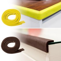 필요한 만큼 잘라쓰는 책장 모서리 보호대 어린이집 학원 컴퓨터책상 TV장 서랍 거실테이블, 1개, 옐로우