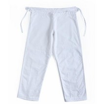 주짓수 도복 유도 기용 바지 파란색 흰색 면 소재, WHITE+160cm