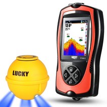어군탐지기 Lucky Sonar 휴대용 어군 탐지기 충전식 무선 센서 수심 에코 경보 장치 낚시 FF1108-1CWLA, 한개옵션0