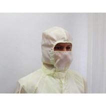 [오늘출발 / 제전 후드마스크모자] 옐로우 크린룸용 방진모자 반도체 작업모자 정전기방지 무진모 이에스디마트, XL, 1개