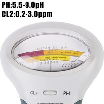 ph측정기 PC-102 PH 테스터 풀 수족관 2 1 염소 미터 CL2 측정 수질 테스트 장치