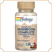 발효 버섯 콤플렉스 아가리쿠스버섯 노루궁뎅이버섯 동충하초 1200mg 60정 솔라레이, 1개