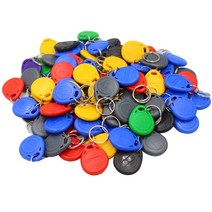 보안 부속 부품 10pcs em4305 t5577 rfid 125khz 키 keyfobs 복사 재기록 가능 재작성 중복 태그 근접 id 토큰 링 rfid cloner, 혼합 색상