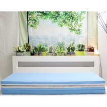 SEJEL.F (세젤에프) 3단 폴리 접이식 매트리스 HR스펀지 싱글매트 블루 5CM, 브라운