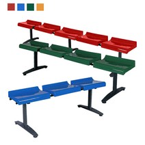 이동형-연결 장의자-등무 3인/4인/5인 야구장 휴개실 야외, 3인용, 주황