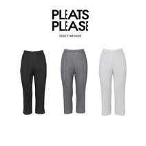 ISSEY MIYAKE 플리츠플리즈 여성 베이직 사브리나 팬츠 pp18jf110 라이트 그레이