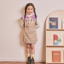 [마마드꽁뜨] 플로 멜빵 퀼팅원피스