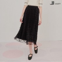 JJ지고트 리본 자수 샤 플리츠 스커트 GM4P0SKP1