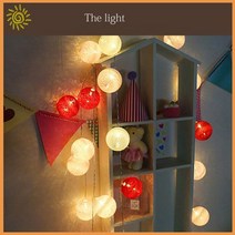 줄조명 LED 앵두 차박 전구 3m 20구 코튼볼 USB타입 캠핑 무드 루프탑 아이방 꾸미기 추천 조명 인테리어 파티 라이트 등 빛 불빛, 건전지형D타입