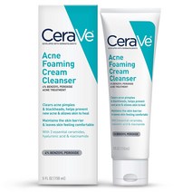 CeraVe Acne Foaming Cream Cleanser 세라비 여드름 포밍 클렌징 크림 5oz(150ml), 1개, 150ml