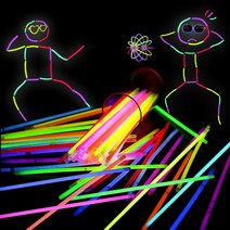 야광봉 야광팔찌 200P 세트 캠핑 댄스 파티 공연 용품 5mm, 색상랜덤