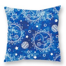 추상 별자리 뽀글이 쿠션 커버 쿠션커버45x45 쿠션커버