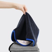버핑타월 소프트 극세사 버핑 타올 세차 드라잉 타월 수건 자동차 왁스 코팅 광택 다용도 멀티 차량용 액체용 마이크로화이버, 블랙x1