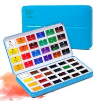 수채화세트 서예 동양화 폴 루벤스 24 색 풀 사이즈 솔리드 물감 높은 투명도의 강렬하고 내구성이 뛰어난 초키 안료 없음