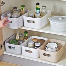주방 욕실 수납 정리함 라지3p+미디움3p+스몰3p, 핑크색