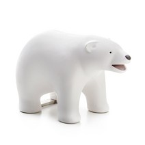 퀄리 북극곰 스카치 테이프 디스펜서 커터기 클립홀더, 화이트