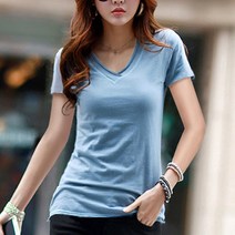 Genpezer 무드 여성 여자 반팔티 티 봄 여름 가을 겨울 의류 옷 무지 면 슬림핏