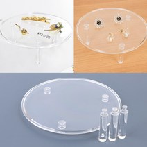 투명 아크릴 원판 테이블형 화장품 악세서리 소품 제품 거치 진열 전시대 2종 택1, 사이즈, 150