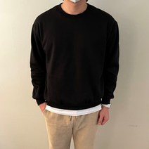 이지웨얼 기모 맨투맨 오버핏 무지 루즈핏 스웻셔츠