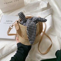 밀짚 홀리데이 비치 백 메신저 백 버킷 레이디 백