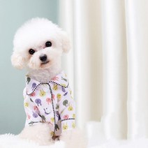 일월전빵 강아지 리얼 파자마 셔츠 잠옷 여름 간절기, 젤리래빗